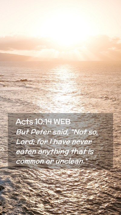 Picture 02 - Acts 10:14 WEB Mobile Phone Wallpaper - But Peter said, 