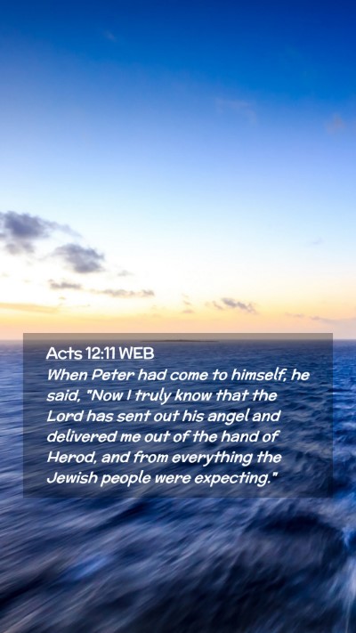 Picture 02 - Acts 12:11 WEB Mobile Phone Wallpaper - When Peter had come to himself, he said, 