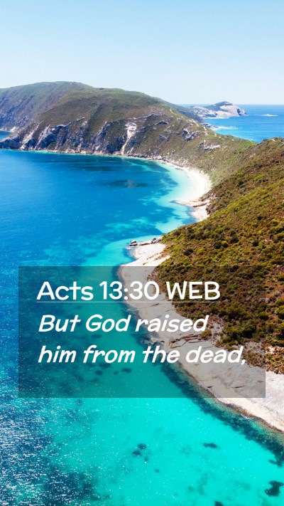 Picture 02 - Acts 13:30 WEB Mobile Phone Wallpaper - But God raised him from the - Mobile Bible Verse Wallpaper