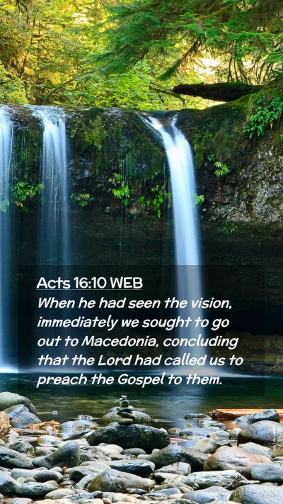 Picture 02 - Acts 16:10 WEB Mobile Phone Wallpaper - When he had seen the vision, immediately we - Mobile Bible Verse Wallpaper