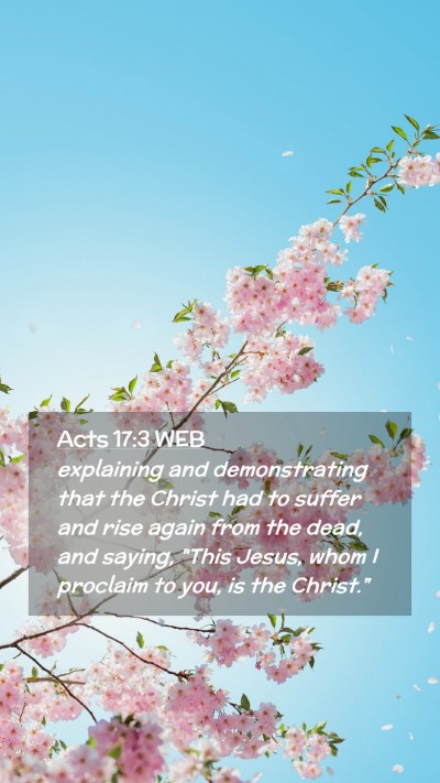 Picture 02 - Acts 17:3 WEB Mobile Phone Wallpaper - explaining and demonstrating that the Christ had - Mobile Bible Verse Wallpaper