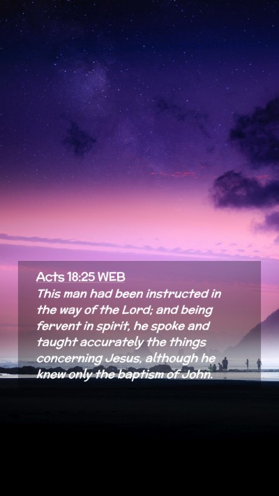 Picture 02 - Acts 18:25 WEB Mobile Phone Wallpaper - This man had been instructed in the way of the - Mobile Bible Verse Wallpaper