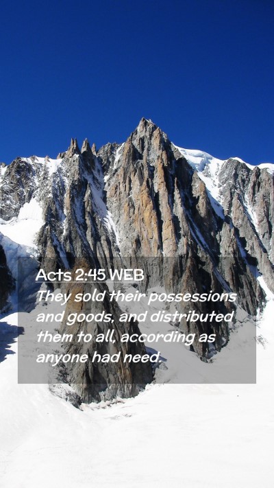 Picture 02 - Acts 2:45 WEB Mobile Phone Wallpaper - They sold their possessions and goods, and - Mobile Bible Verse Wallpaper