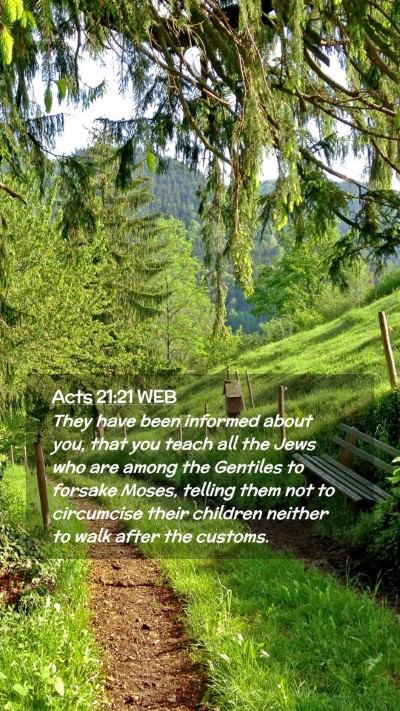 Picture 02 - Acts 21:21 WEB Mobile Phone Wallpaper - They have been informed about you, that you teach - Mobile Bible Verse Wallpaper