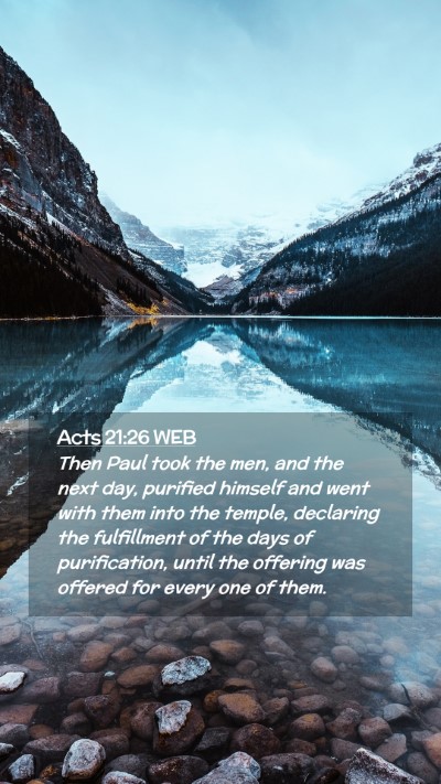 Picture 02 - Acts 21:26 WEB Mobile Phone Wallpaper - Then Paul took the men, and the next day, - Mobile Bible Verse Wallpaper
