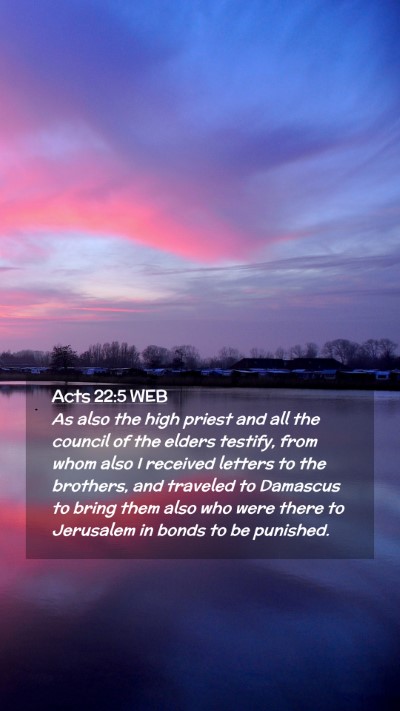 Picture 02 - Acts 22:5 WEB Mobile Phone Wallpaper - As also the high priest and all the council of - Mobile Bible Verse Wallpaper