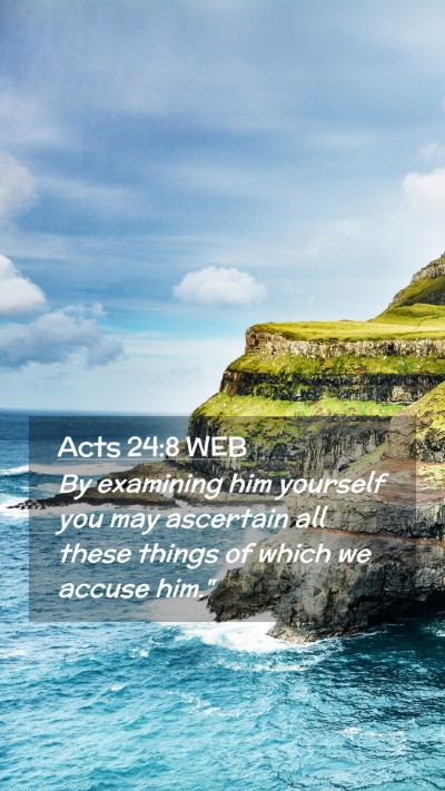 Picture 02 - Acts 24:8 WEB Mobile Phone Wallpaper - By examining him yourself you may ascertain all - Mobile Bible Verse Wallpaper