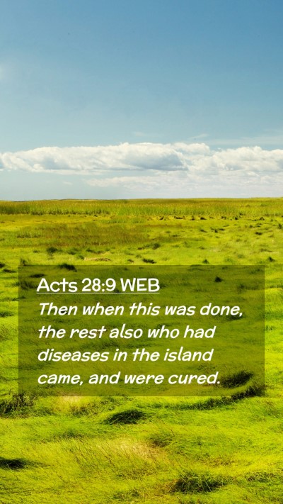 Picture 02 - Acts 28:9 WEB Mobile Phone Wallpaper - Then when this was done, the rest also who had - Mobile Bible Verse Wallpaper