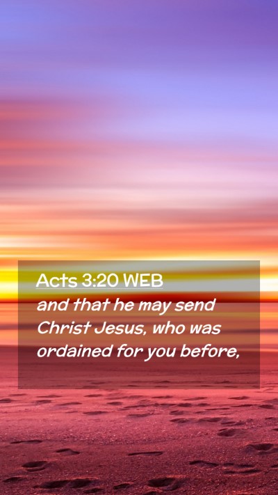 Picture 02 - Acts 3:20 WEB Mobile Phone Wallpaper - and that he may send Christ Jesus, who was - Mobile Bible Verse Wallpaper