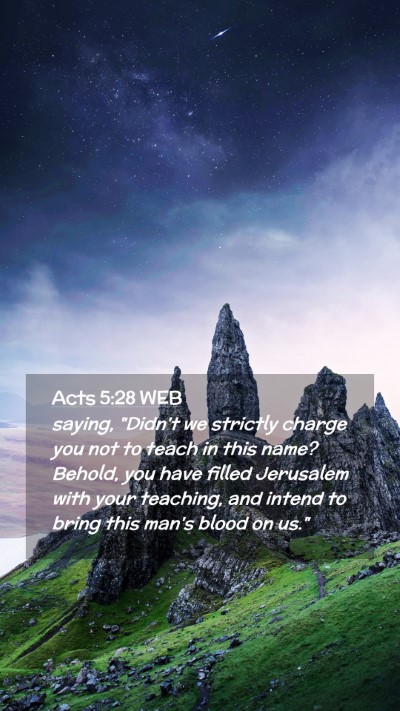 Picture 02 - Acts 5:28 WEB Mobile Phone Wallpaper - saying, 