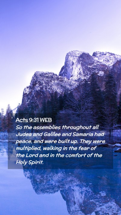 Picture 02 - Acts 9:31 WEB Mobile Phone Wallpaper - So the assemblies throughout all Judea and - Mobile Bible Verse Wallpaper