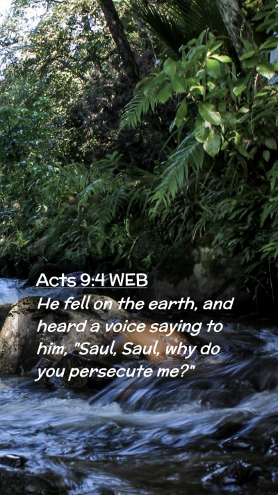 Picture 02 - Acts 9:4 WEB Mobile Phone Wallpaper - He fell on the earth, and heard a voice saying to - Mobile Bible Verse Wallpaper