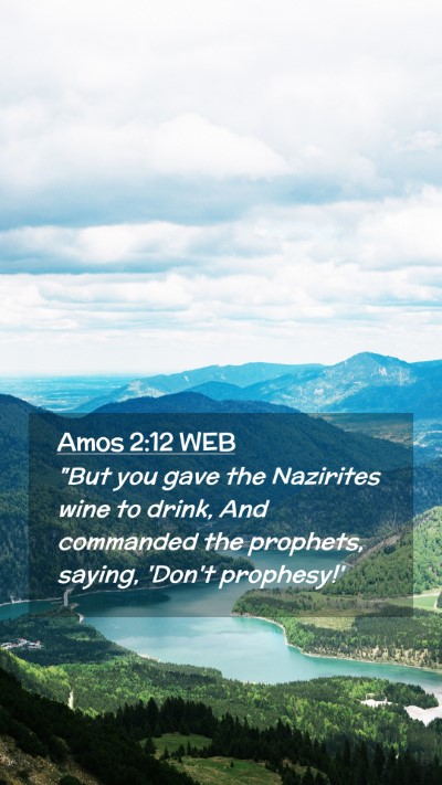 Picture 02 - Amos 2:12 WEB Mobile Phone Wallpaper - 