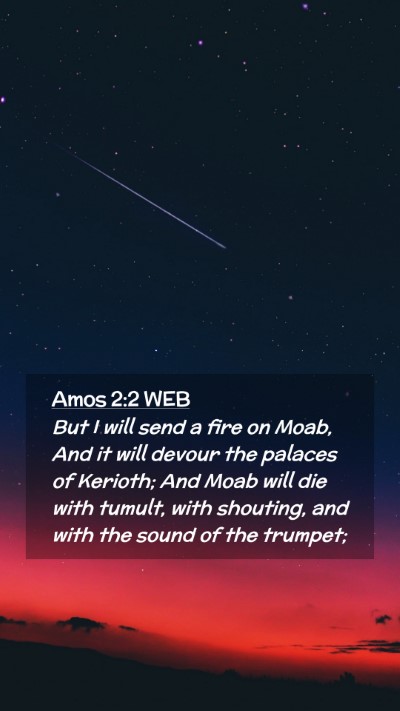 Picture 02 - Amos 2:2 WEB Mobile Phone Wallpaper - But I will send a fire on Moab, And it will - Mobile Bible Verse Wallpaper