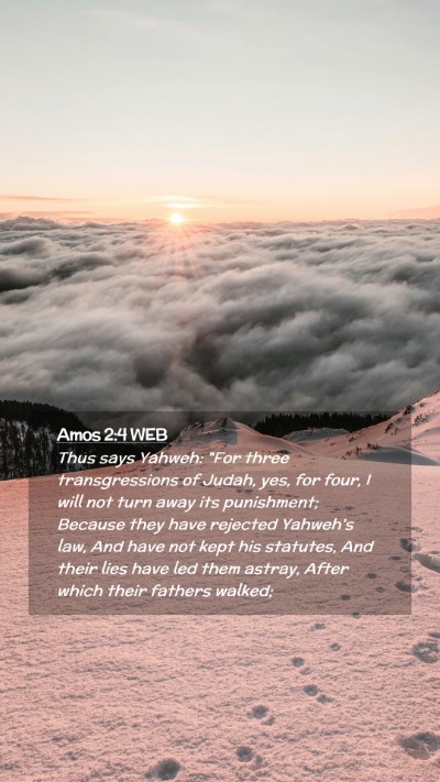Picture 02 - Amos 2:4 WEB Mobile Phone Wallpaper - Thus says Yahweh: 
