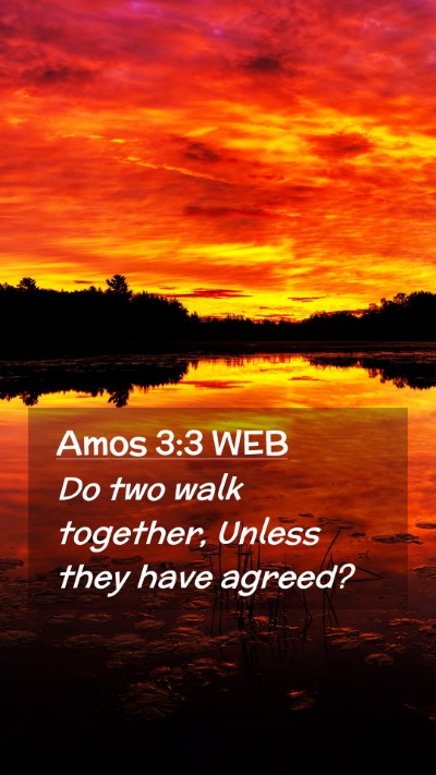 Picture 02 - Amos 3:3 WEB Mobile Phone Wallpaper - Do two walk together, Unless they have - Mobile Bible Verse Wallpaper