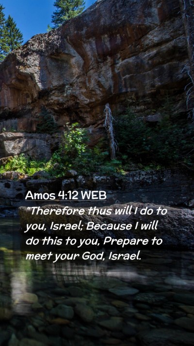Picture 02 - Amos 4:12 WEB Mobile Phone Wallpaper - 