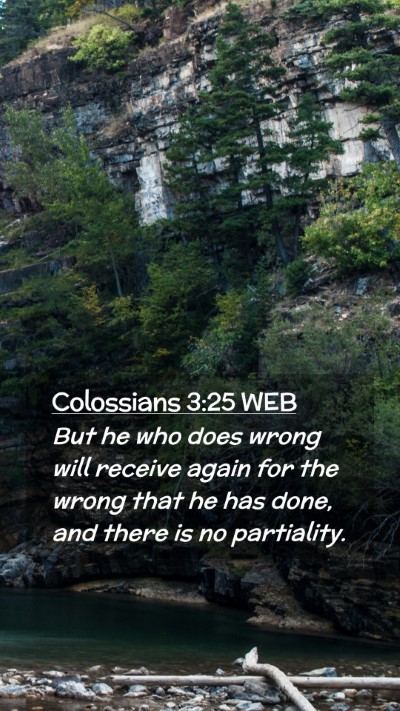 Picture 02 - Colossians 3:25 WEB Mobile Phone Wallpaper - But he who does wrong will receive again for the - Mobile Bible Verse Wallpaper