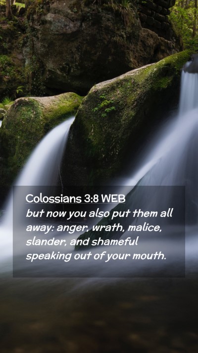 Picture 02 - Colossians 3:8 WEB Mobile Phone Wallpaper - but now you also put them all away: anger, wrath, - Mobile Bible Verse Wallpaper