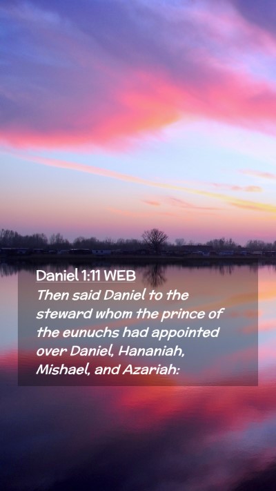 Picture 02 - Daniel 1:11 WEB Mobile Phone Wallpaper - Then said Daniel to the steward whom the prince - Mobile Bible Verse Wallpaper