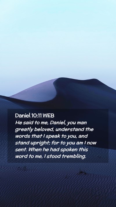 Picture 02 - Daniel 10:11 WEB Mobile Phone Wallpaper - He said to me, Daniel, you man greatly beloved, - Mobile Bible Verse Wallpaper