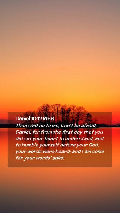 Picture 02 - Daniel 10:12 WEB Mobile Phone Wallpaper - Then said he to me, Don't be afraid, Daniel; for - Mobile Bible Verse Wallpaper
