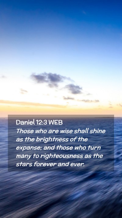 Picture 02 - Daniel 12:3 WEB Mobile Phone Wallpaper - Those who are wise shall shine as the brightness - Mobile Bible Verse Wallpaper
