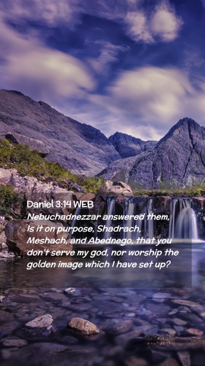 Picture 02 - Daniel 3:14 WEB Mobile Phone Wallpaper - Nebuchadnezzar answered them, Is it on purpose, - Mobile Bible Verse Wallpaper