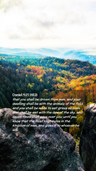 Picture 02 - Daniel 4:25 WEB Mobile Phone Wallpaper - that you shall be driven from men, and your - Mobile Bible Verse Wallpaper