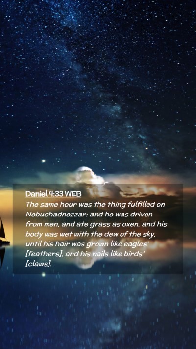 Picture 02 - Daniel 4:33 WEB Mobile Phone Wallpaper - The same hour was the thing fulfilled on - Mobile Bible Verse Wallpaper