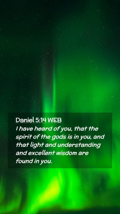 Picture 02 - Daniel 5:14 WEB Mobile Phone Wallpaper - I have heard of you, that the spirit of the gods - Mobile Bible Verse Wallpaper