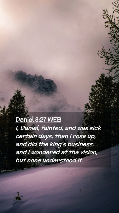Picture 02 - Daniel 8:27 WEB Mobile Phone Wallpaper - I, Daniel, fainted, and was sick certain days; - Mobile Bible Verse Wallpaper