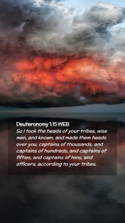 Picture 02 - Deuteronomy 1:15 WEB Mobile Phone Wallpaper - So I took the heads of your tribes, wise men, and - Mobile Bible Verse Wallpaper