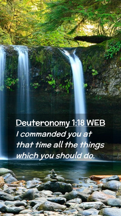 Picture 02 - Deuteronomy 1:18 WEB Mobile Phone Wallpaper - I commanded you at that time all the things which - Mobile Bible Verse Wallpaper