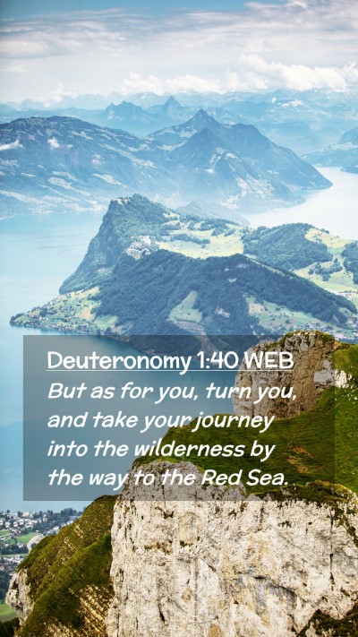Picture 02 - Deuteronomy 1:40 WEB Mobile Phone Wallpaper - But as for you, turn you, and take your journey - Mobile Bible Verse Wallpaper