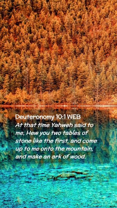 Picture 02 - Deuteronomy 10:1 WEB Mobile Phone Wallpaper - At that time Yahweh said to me, Hew you two - Mobile Bible Verse Wallpaper