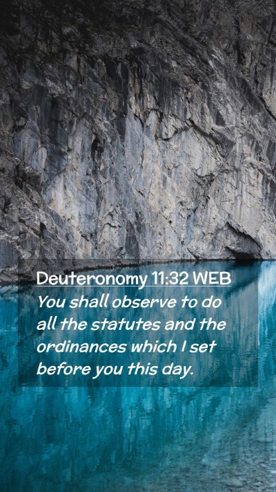 Picture 02 - Deuteronomy 11:32 WEB Mobile Phone Wallpaper - You shall observe to do all the statutes and the - Mobile Bible Verse Wallpaper