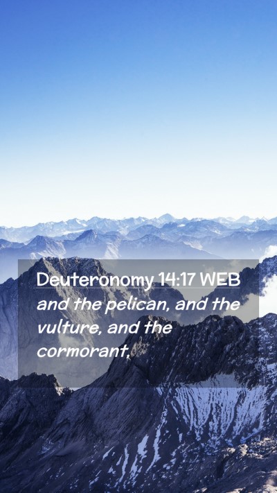 Picture 02 - Deuteronomy 14:17 WEB Mobile Phone Wallpaper - and the pelican, and the vulture, and the - Mobile Bible Verse Wallpaper