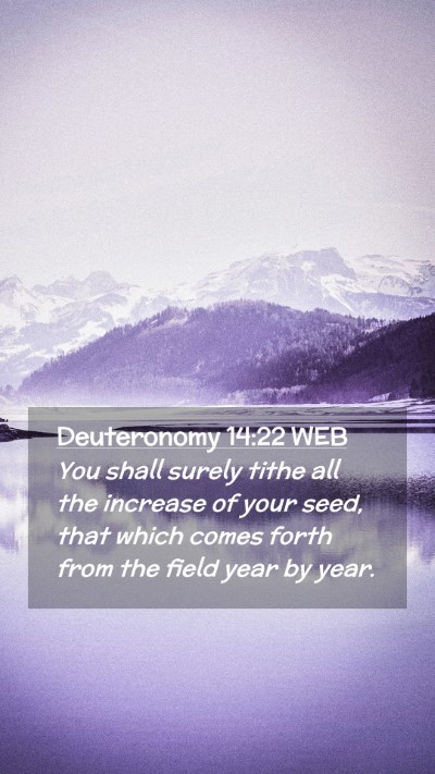 Picture 02 - Deuteronomy 14:22 WEB Mobile Phone Wallpaper - You shall surely tithe all the increase of your - Mobile Bible Verse Wallpaper