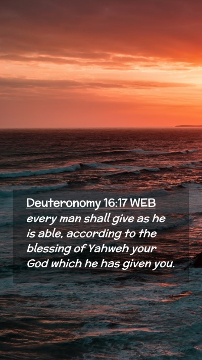 Picture 02 - Deuteronomy 16:17 WEB Mobile Phone Wallpaper - every man shall give as he is able, according to - Mobile Bible Verse Wallpaper
