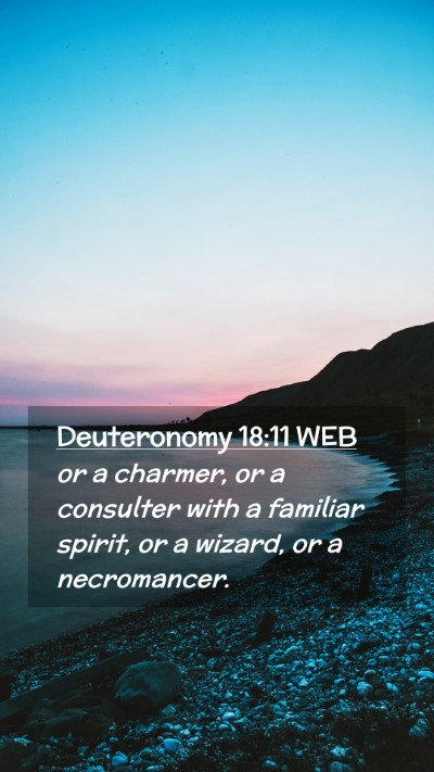 Picture 02 - Deuteronomy 18:11 WEB Mobile Phone Wallpaper - or a charmer, or a consulter with a familiar - Mobile Bible Verse Wallpaper
