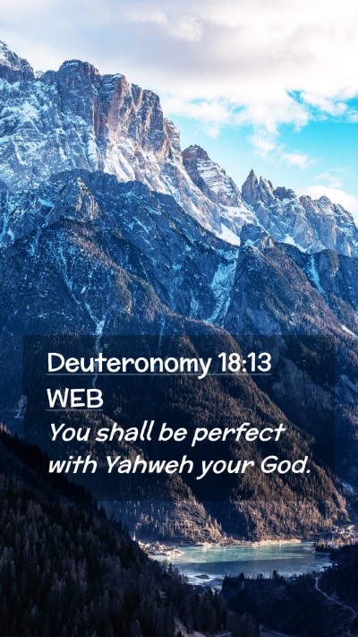 Picture 02 - Deuteronomy 18:13 WEB Mobile Phone Wallpaper - You shall be perfect with Yahweh your - Mobile Bible Verse Wallpaper