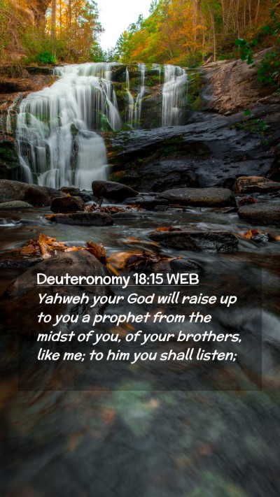 Picture 02 - Deuteronomy 18:15 WEB Mobile Phone Wallpaper - Yahweh your God will raise up to you a prophet - Mobile Bible Verse Wallpaper