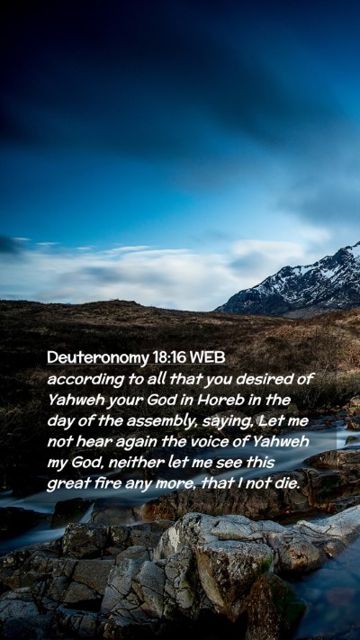 Picture 02 - Deuteronomy 18:16 WEB Mobile Phone Wallpaper - according to all that you desired of Yahweh your - Mobile Bible Verse Wallpaper