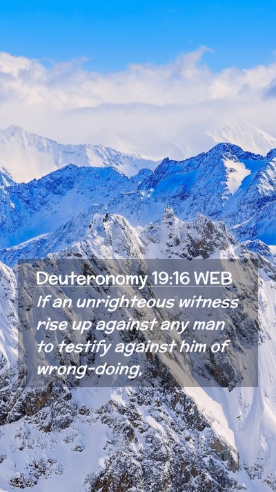 Picture 02 - Deuteronomy 19:16 WEB Mobile Phone Wallpaper - If an unrighteous witness rise up against any man - Mobile Bible Verse Wallpaper
