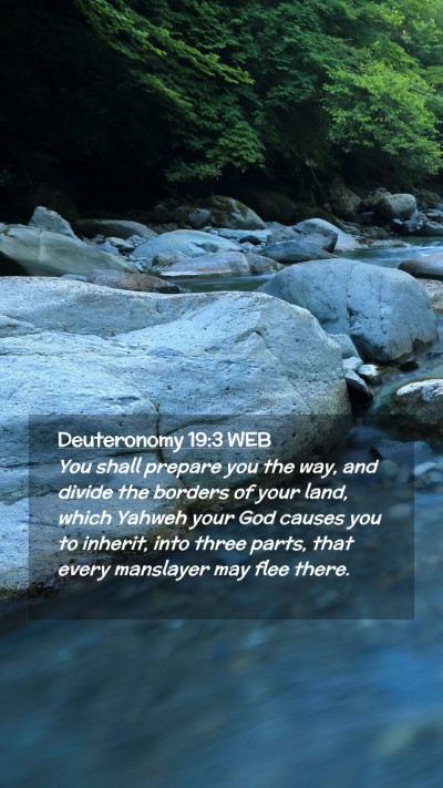 Picture 02 - Deuteronomy 19:3 WEB Mobile Phone Wallpaper - You shall prepare you the way, and divide the - Mobile Bible Verse Wallpaper