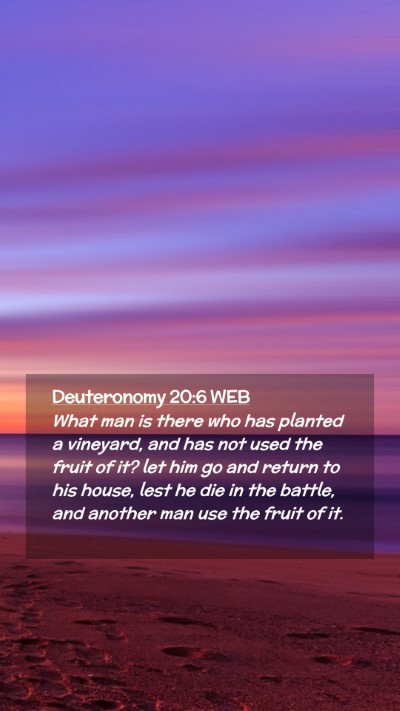 Picture 02 - Deuteronomy 20:6 WEB Mobile Phone Wallpaper - What man is there who has planted a vineyard, and - Mobile Bible Verse Wallpaper