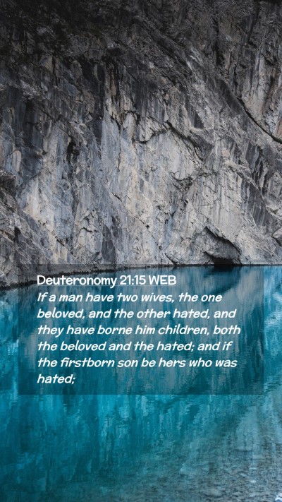 Picture 02 - Deuteronomy 21:15 WEB Mobile Phone Wallpaper - If a man have two wives, the one beloved, and the - Mobile Bible Verse Wallpaper