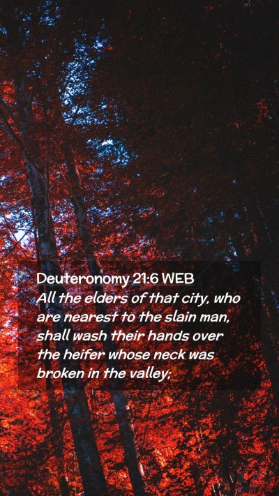Picture 02 - Deuteronomy 21:6 WEB Mobile Phone Wallpaper - All the elders of that city, who are nearest to - Mobile Bible Verse Wallpaper