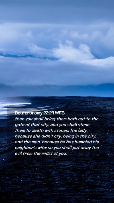 Picture 02 - Deuteronomy 22:24 WEB Mobile Phone Wallpaper - then you shall bring them both out to the gate of - Mobile Bible Verse Wallpaper